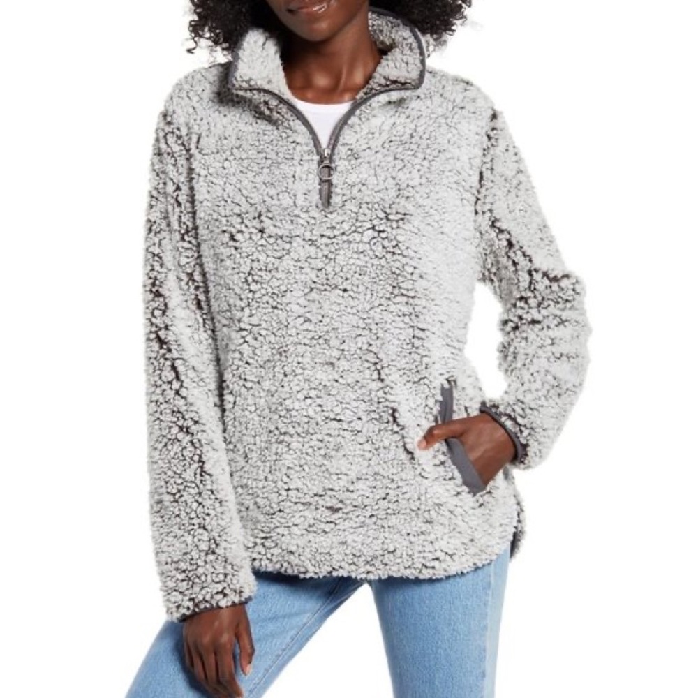 Thread & Supply Wubby Fleece Pullover, Grey, XS